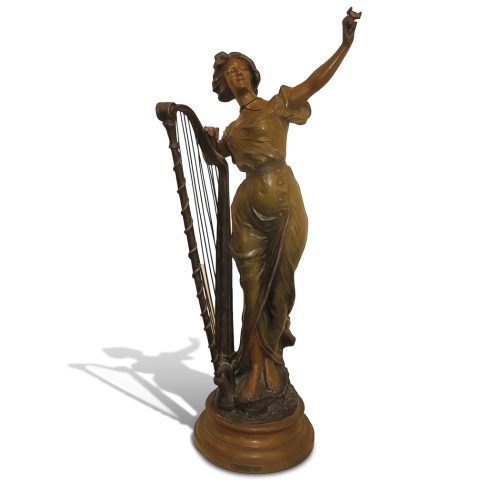 Figura od metala, Djevojka s harfom
