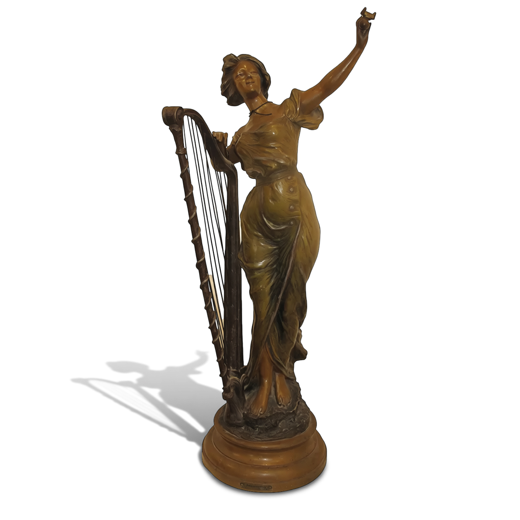 Figura od metala, Djevojka s harfom